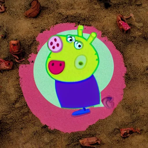 Image similar to Peppa Pig muddy puddles Shrek realistic photography photoillustration DSLR