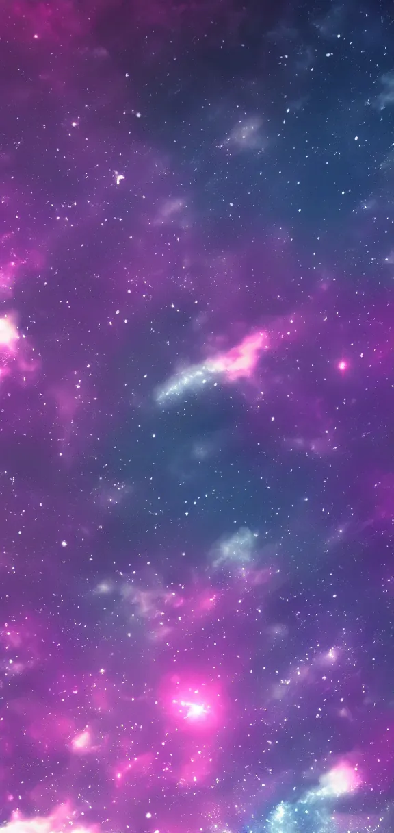 Image similar to purple-tinted space iPhone wallpaper anime style