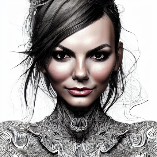 Prompt: the closeup portrait of an absurdly beautiful, graceful, cool, laid - back, streetfashionable victoria justice, an ultrafinehyperdetailed illustration by kim jung gi, irakli nadar, vania zouravliov, intricate linework, colors, smooth skin, hip features, unreal engine 5 highly rendered, global illumination, radiant light, detailed and intricate environment