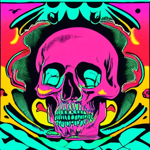 Image similar to a secret dream held by the reptilian overlords in psychedelic neon colors. drinking from the skulls of the poor