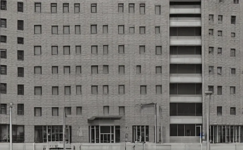 Image similar to photograph of the AEP building, one point perspective, 1-point perspective, tilt shift, sigma 85mm f/1.4, 4k, depth of field, high resolution, 4k, 8k, hd, full color