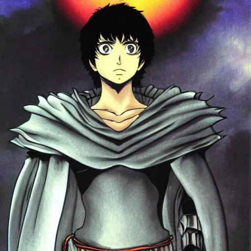 Image similar to yash as a character in berserk by kentaro miura