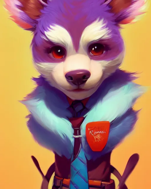 Prompt: character concept art of a cute young colorful male anthropomorphic furry | | cute - fine - face, pretty face, key visual, realistic shaded perfect face, fine details by stanley artgerm lau, wlop, rossdraws, james jean, andrei riabovitchev, marc simonetti, and sakimichan, trending on artstation