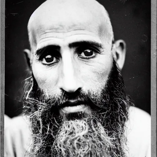 Prompt: photograph of a young man. he is an itinerant jewish prophet from the galilee in northern israel. age is 3 3