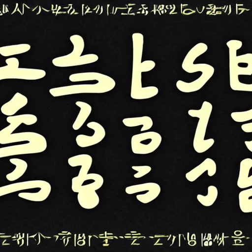 Image similar to kanji hangul fusion script