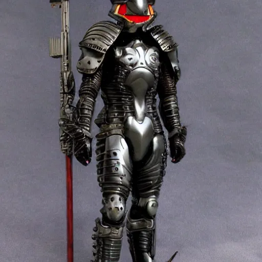 Image similar to sci-fi soldier tactical berserk Kentaro Miura very detailed red eyes, very intricate futuristic armor