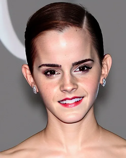 Image similar to bald emma watson