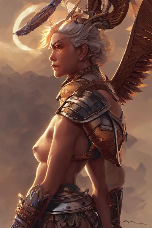 Image similar to amazon valkyrie athena, d & d, fantasy, portrait, highly detailed, headshot, digital painting, trending on artstation, concept art, sharp focus, illustration, art by artgerm and greg rutkowski and magali villeneuve