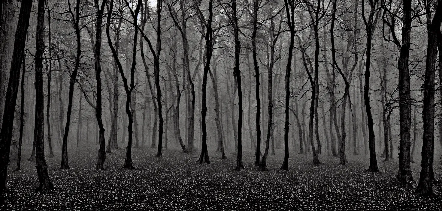 Prompt: dark forest by dittmann anna