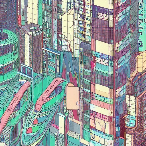 Prompt: 9 0 s tokyo close up by inio asano, beeple and james jean, aya takano color style, 4 k, super detailed, modern, 4 k, symmetrical