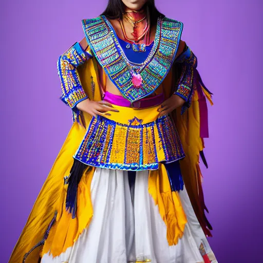 Image similar to Studio Photo of a beautiful female Indian model in a Mariachi costume, 4k resolution, 88mm lens, 8k