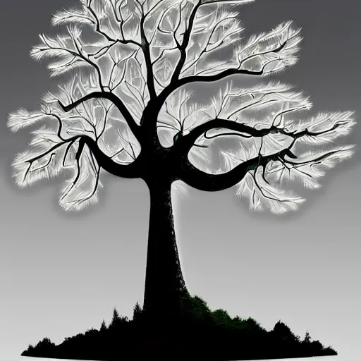 Image similar to lightening tree, concept art, digital art