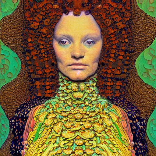 Prompt: mandelbulb portrait of a beautiful woman by moebius, klimt