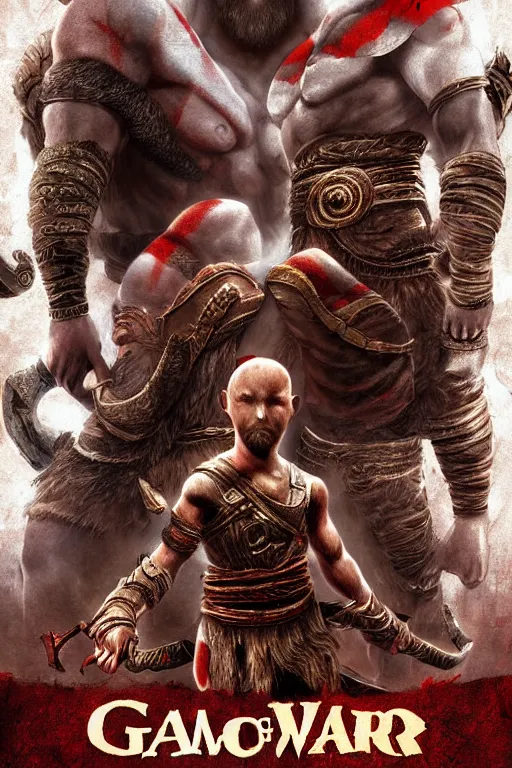 Prompt: poster for game god of war, highly detailed, centered, digital painting