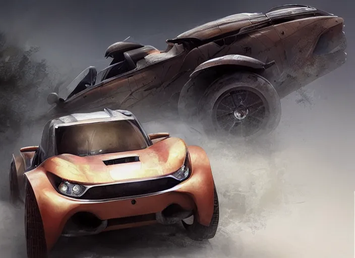 Image similar to a beautiful concept design of an old car converted into offroad sport. car design by cory loftis, fenghua zhong, ryohei hase, ismail inceoglu and ruan jia, henrik fisker and bruce kaiser and scott robertson and dmitry mazurkevich and doruk erdem and jon sibal, volumetric light.