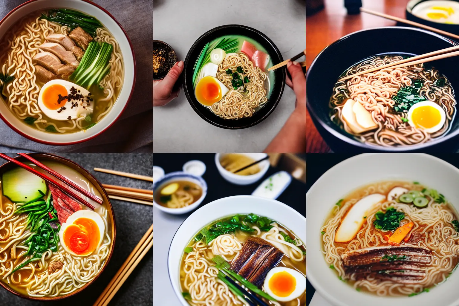 Prompt: the perfect ramen, dslr photo, color graded