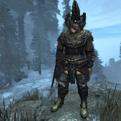 Prompt: todd howard in skyrim