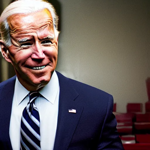 Image similar to film still of joe biden with a muscular body starring in philadelphia