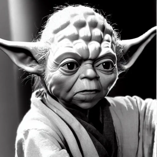 Prompt: Actor headshot for Yoda, vintage 1980s photograph