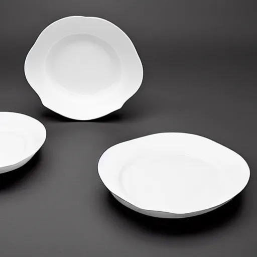 Image similar to “a cup and plate by Zaha Hadid”