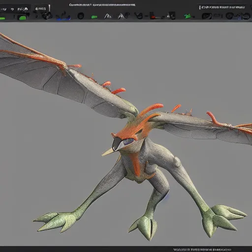 Image similar to A pokemon that looks like The flying Trypoxylus dichotomus,Trending on art station. Unreal engine.