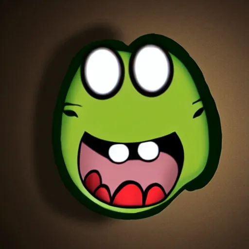 Image similar to pickle with a screaming face