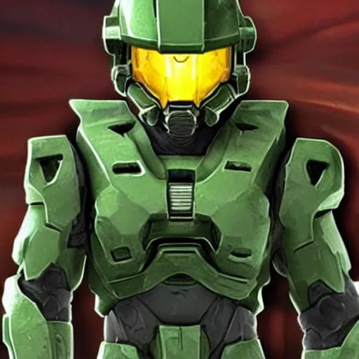 Image similar to master chief smoking a big fat blunt.