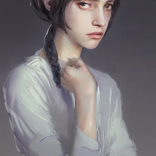 Prompt: a highly detailed epic cinematic concept art CG render digital painting artwork: sophisticated posh spoiled teenage British aristocratic victorian Rei Ayanami played by Alicia Vikander. By Greg Rutkowski, Ilya Kuvshinov, WLOP, Stanley Artgerm Lau, Ruan Jia and Fenghua Zhong, trending on ArtStation, subtle muted cinematic colors, made in Maya, Blender and Photoshop, octane render, excellent composition, cinematic atmosphere, dynamic dramatic cinematic lighting, precise correct anatomy, aesthetic, very inspirational, arthouse