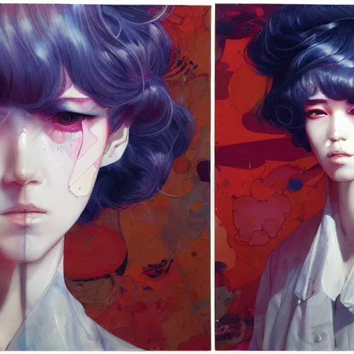 Image similar to prompt : fashion tv character portrait soft light painted by james jean and katsuhiro otomo and erik jones, inspired by akira anime, smooth face feature, intricate oil painting, high detail illustration, sharp high detail, manga and anime 1 9 9 9