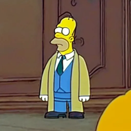 Image similar to a still image of homer simpson in harry potter and the philosopher's stone ( 2 0 0 1 )