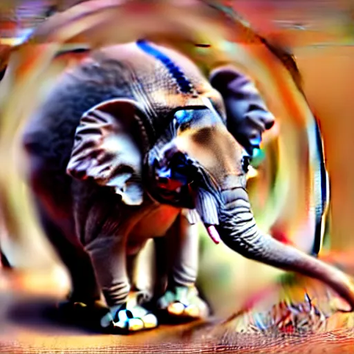 Prompt: a elephant - mouse - hybrid, animal photography