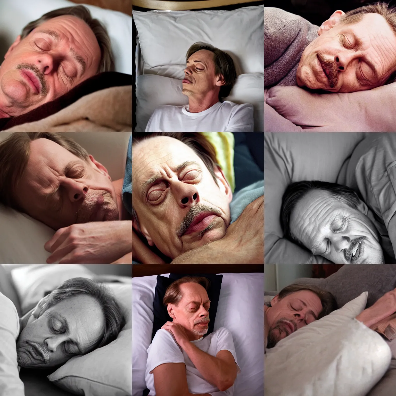 Image similar to Steve Buscemi sleeping peacefully