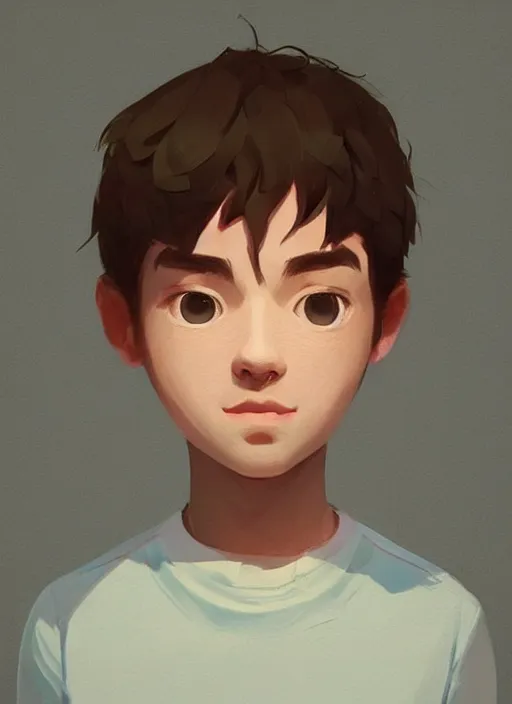 Prompt: a beautiful portrait of a cute teenage boy by cory loftis and atey ghailan. artstation, pinterest, ambient occlusion, volumetric light, digital art, highly detailed, fine detail, complex fantasy character, rendered in octane
