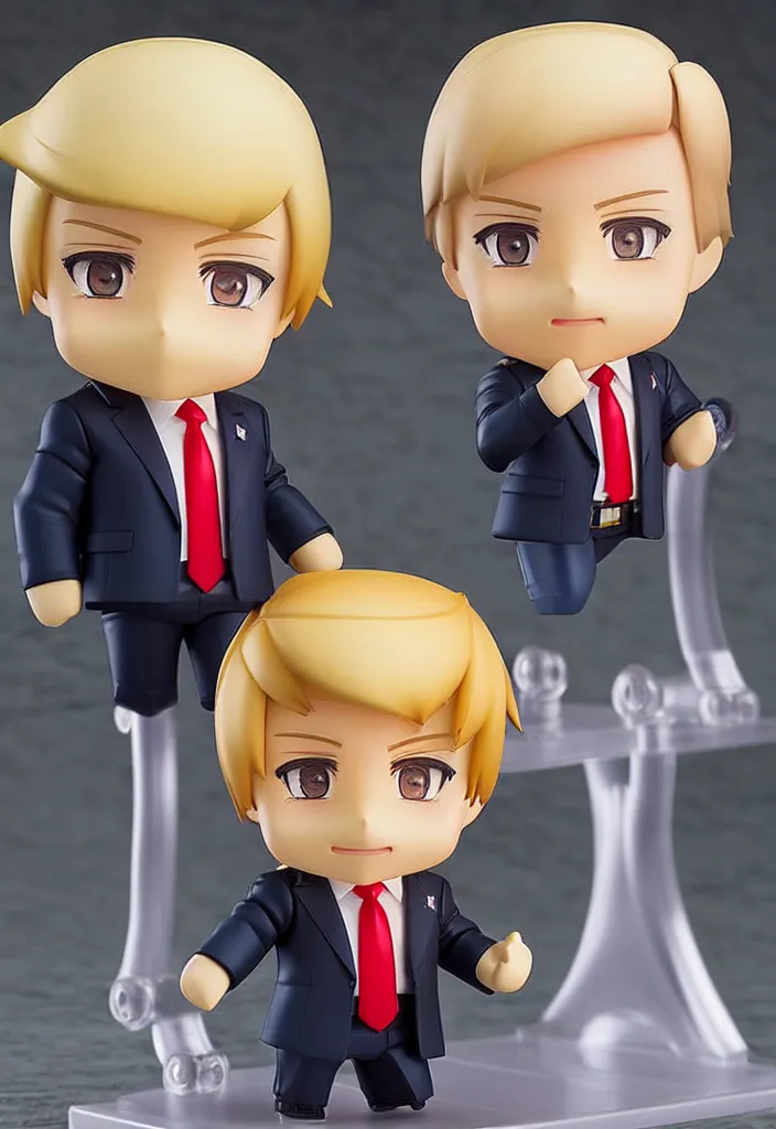 Image similar to An Anime Nendoroid of Donald Trump, Product Photo