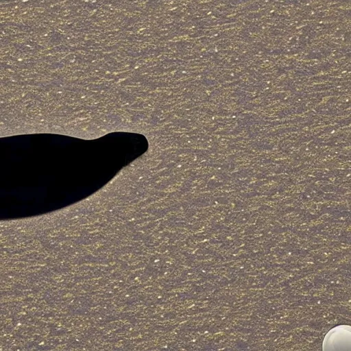 Image similar to a solar eclipse caused a giant floating seal