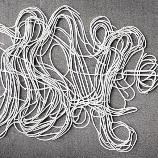 Prompt: alphabetti spaghetti messages from the dead, highly detailed