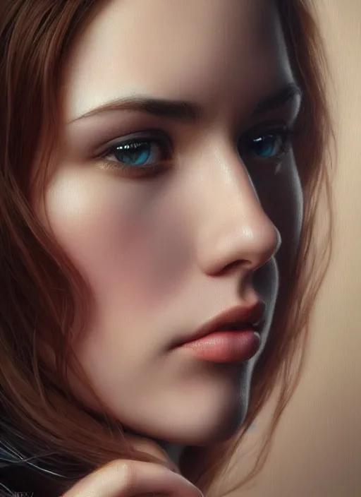 Image similar to photo of a gorgeous young woman in the style of stefan kostic, realistic, sharp focus, 8k high definition, insanely detailed, intricate, elegant, art by stanley lau and artgerm