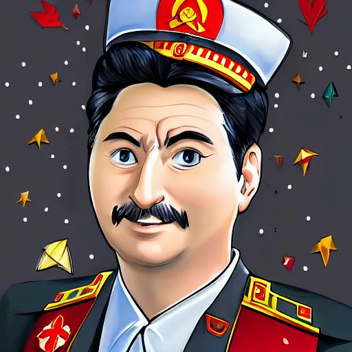 Image similar to kawaii moe stalin