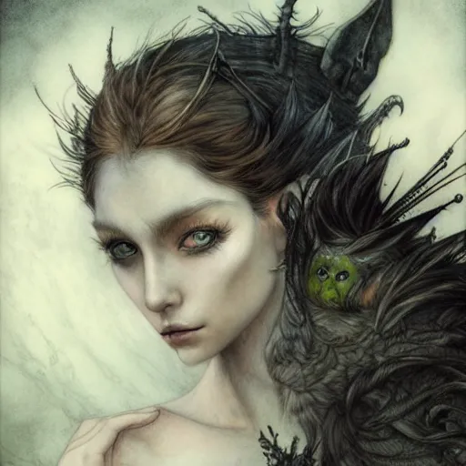 Prompt: a portrait in the style of anna dittmann and luis royo and arthur rackham.