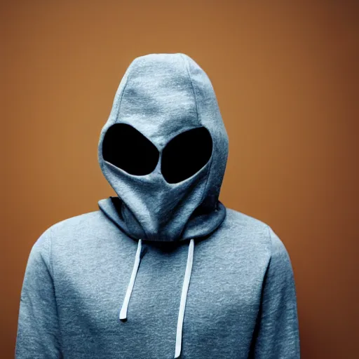 Prompt: person wearing featureless while mask in hoodie, doing weird poses
