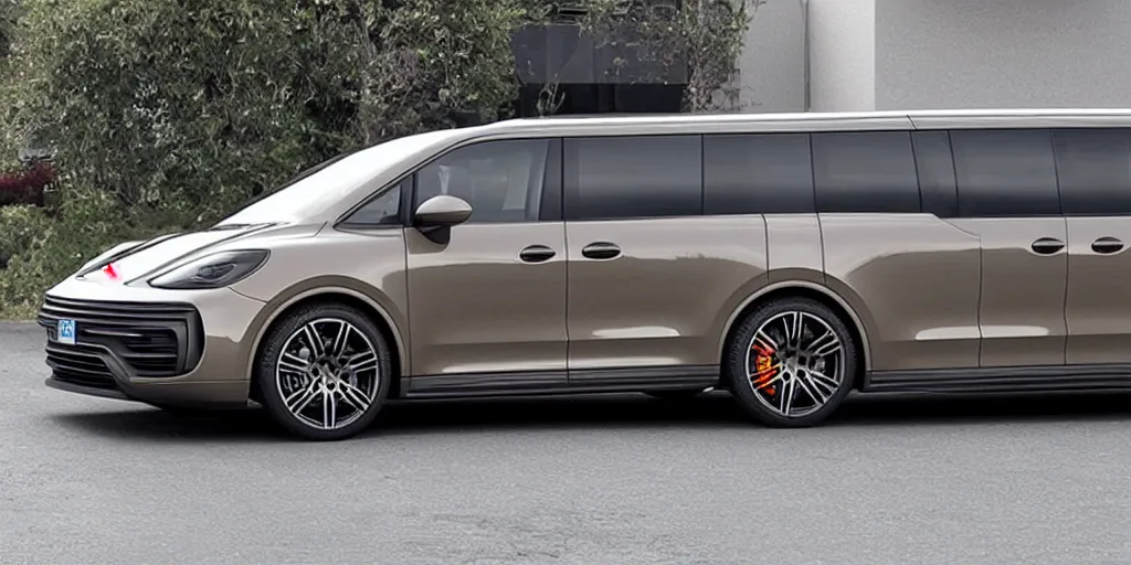 Image similar to “2020 Porsche Minivan, 4K, ultra realistic”