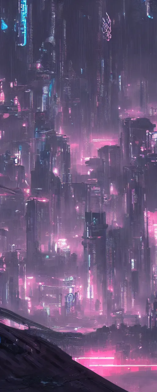 Image similar to cyberpunk landscape, synth, concept art