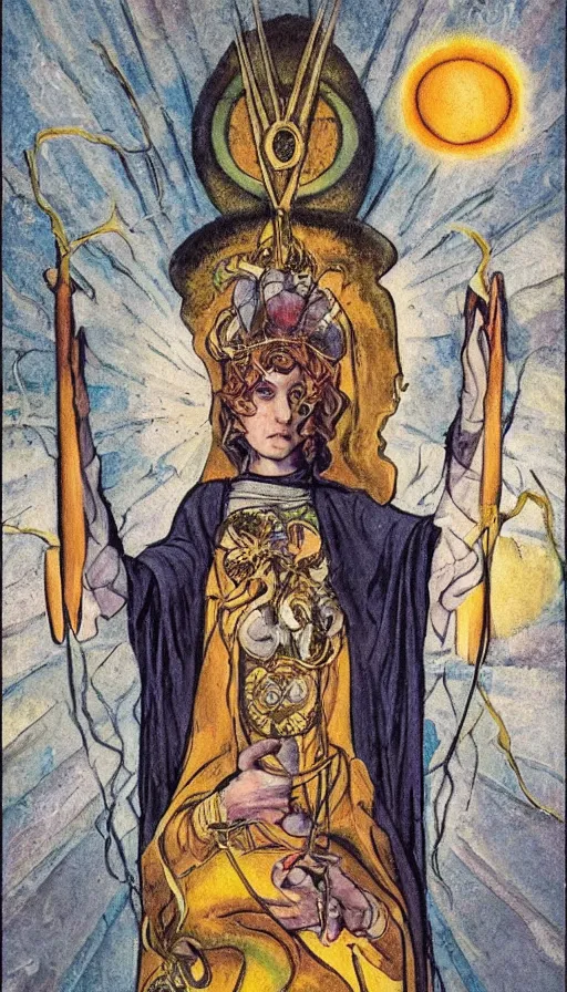 Image similar to the high priestess, tarot, art germ