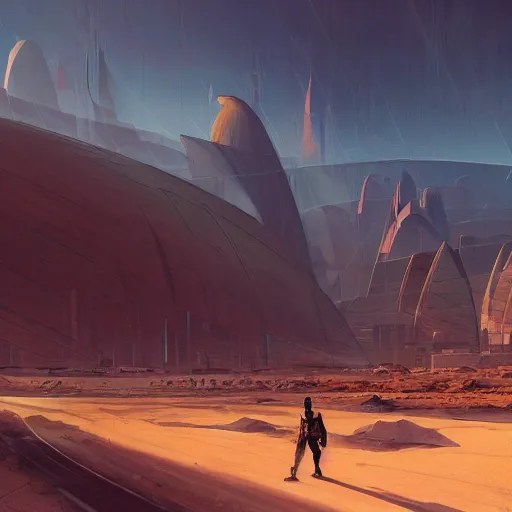 Image similar to futuristic desert metropolis, beautiful dynamic lighting, cinematic, wide angle establishing shot, extremely high detail, photo realistic, cinematic lighting, post processed, concept art, artstation, matte painting, style by eddie mendoza, raphael lacoste, alex ross, volumetric lighting, light rays, photorealistic, ultrarealistic, moody, coronarender, 8k