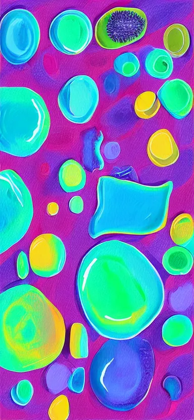 Image similar to “ smooth blobs of paint background, award winning, digital art ”