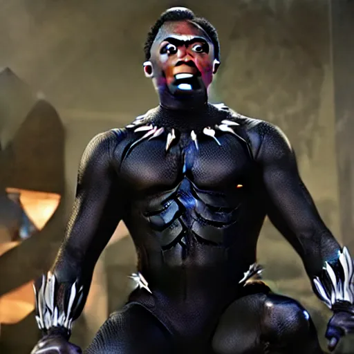 Image similar to robin williams as black panther