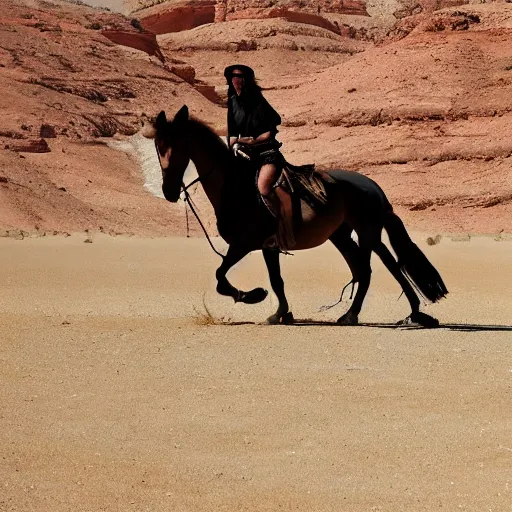 Image similar to Riding through the desert on a horse with no name