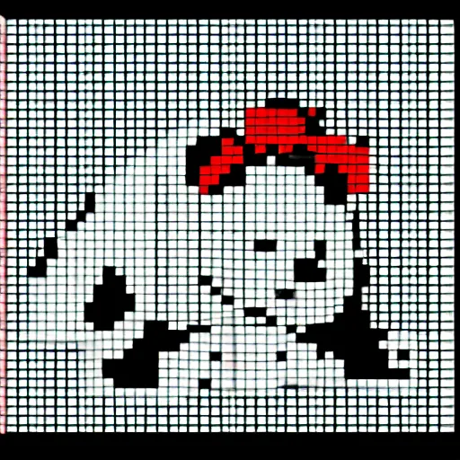 Prompt: panda in cga pixel art