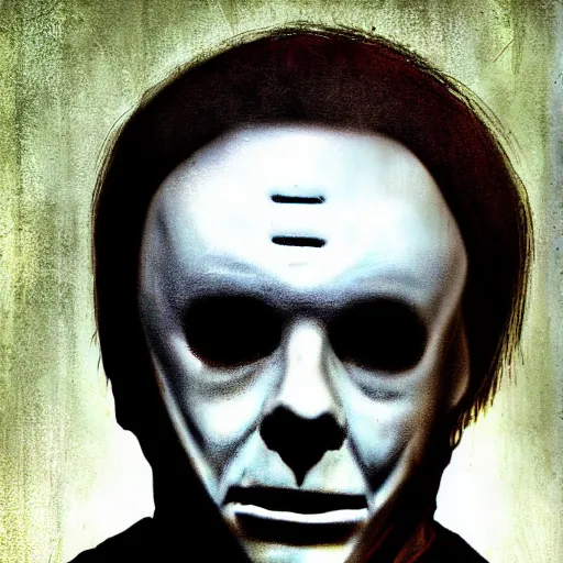 Image similar to creepy photo of michael myers by Joshua Hoffine