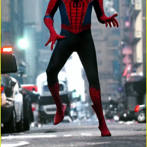 Prompt: michael jackson as spiderman in spiderman 3 2007